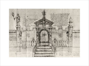 DESIGN FOR A BANQUETING HOUSE IN THE GARDEN AT BLICKLING HALL, NORFOLK c1620 by Robert Lyminge (d1623)