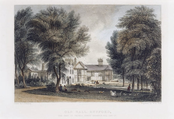 RUFFORD OLD HALL FROM THE NORTH-WEST, ABOUT 1840