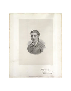 A lithograph of Adelaide Watt (1857-1921) to represent her coming of age in 1878