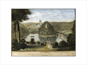 One of four views of the water garden at Studley Royal, Yorkshire, by A. Walker after Balthazar Nebot (fl. 1730-62), coloured mezzotints, 1758