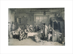 DISTRAINING FOR THE RENT, after David Wilkie, 1815 engraving by Abraham Raimbach, published 1828, National Gallery of Scotland