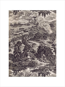 TOILE DE JOUY PANEL ILLUSTRATING THE DEATH OF WOLFE