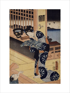 A Japanese print by Toyokuni, showing a lady