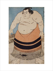 A Japanese Print, showing a sumo wrestler
