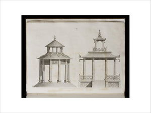 Illustration from William Chambers "Designs of Chinese Buildings, Furniture, Dresses, Machines and Utensils" (London 1757) from the Springhill Library collections