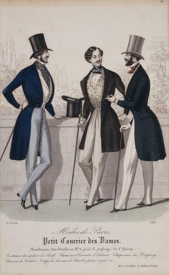 Modes de Paris (1747) Petit Courrier des Dames, Jan 1841 Boulevard des Italiens