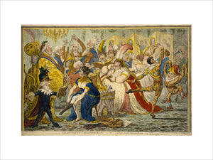 DILETANTI THEATRICALS - OR - A PEEP AT THE GREEN ROOM by J Gillray (published 18 February 1803 by H Humphrey)