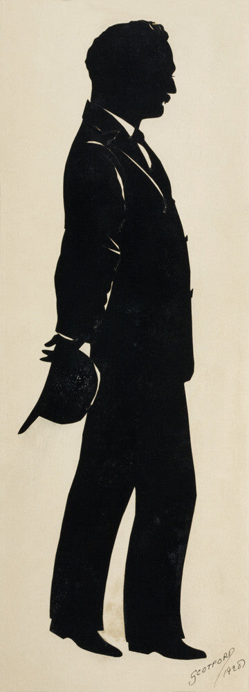 Silhouette of Otto Overbeck, signed Scotford, 1920