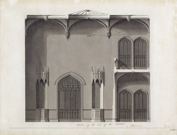 ARCHITECTURAL DRAWINGS, Joseph Potter design for the Gothick Room