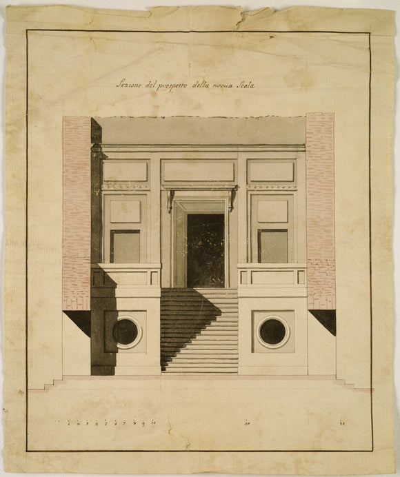 ARCHITECTURAL DRAWING FOR NEW STAIRCASE by R.F.Brettingham