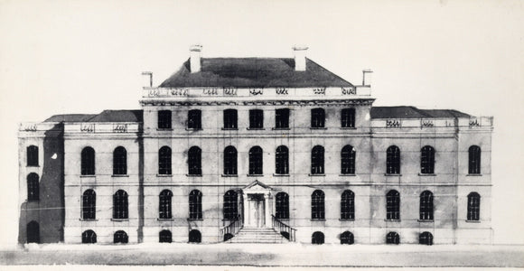 A photograph of a drawing of Panton House in Lincolnshire