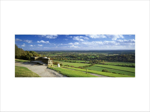 The Viewpoint on Box Hill, looking away to the distant horizon