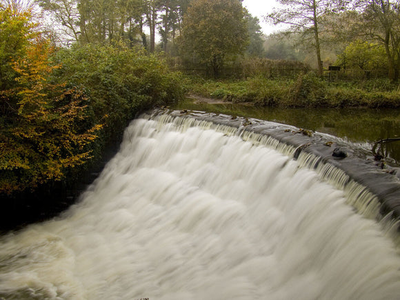 The weir in the River Bollin at Quarry Bank Mill, Styal