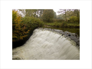 The weir in the River Bollin at Quarry Bank Mill, Styal