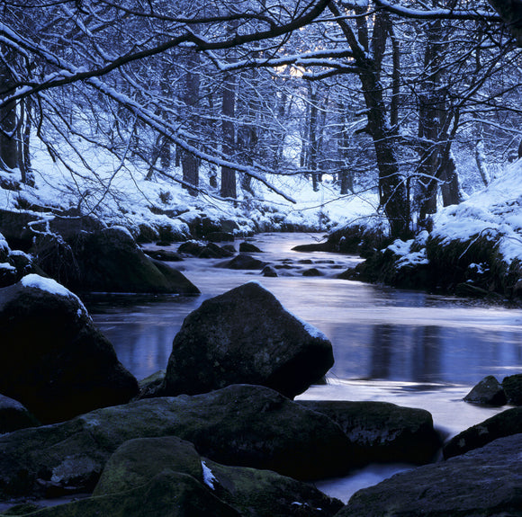 A view of Hebdenwater at Hardcastle Crags in winter
