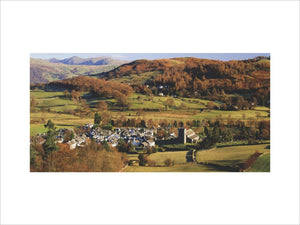 (FL) Hawkshead, in the Lake District seen looking towards Latterbarrow and Claife Heights