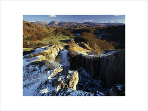 View from the top of Tilberthwaite quarries over part of the Monk Coniston Estate