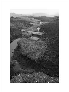 Black and white image of the blanket peat on the High Peak Estate, in the Peak District National Park, Derbyshire
