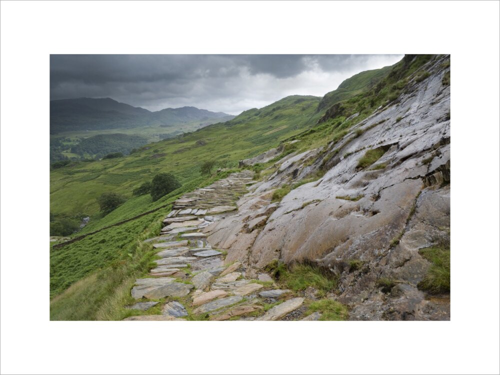 The Watkin Path, one of six main routes to the summit of Snowdon, on H ...