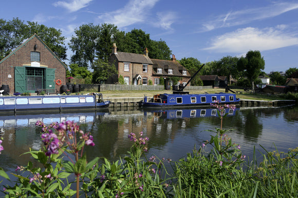 Dapdune Wharf on the River Wey Navigations, Guildford, Surrey
