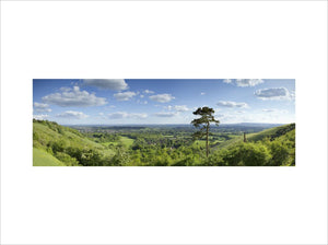 Panoramic view from Colley Hill, Reigate, Surrey