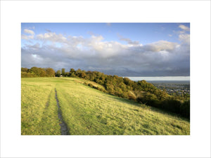 The view east at Reigate Hill on the North Downs, Surrey