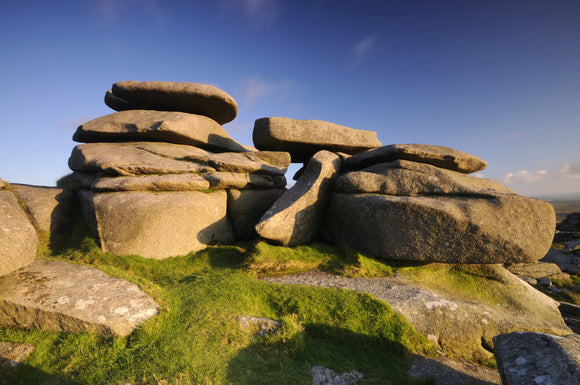 The granite outcrops of Rough Tor, Bodmin Moor, North Cornwall