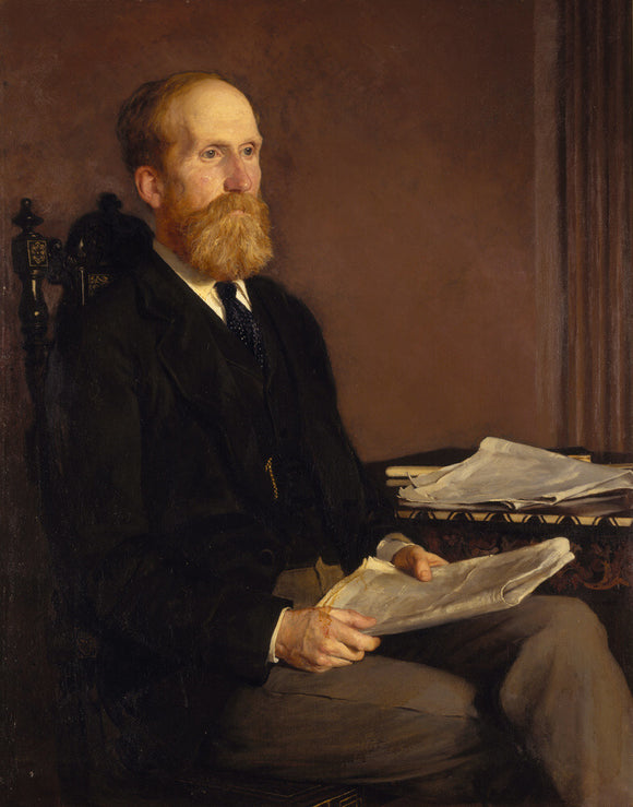 GEORGE FOWNES LUTTRELL (1826-1910) by Cyrus Johnson in the Library at Dunster Castle