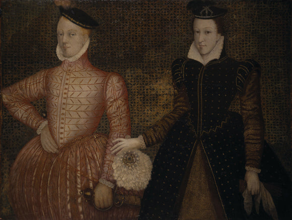 PORTRAIT OF MARY QUEEN OF SCOTS AND DARNLEY English school mid 16th Century at Hardwick Hall