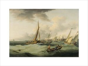FISHING BOATS by John Thomas Serres (1759-1825) at Plas Newydd