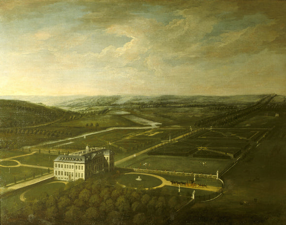 BELTON HOUSE AND GARDENS, a bird's eye view by Thomas Smith, known as 
