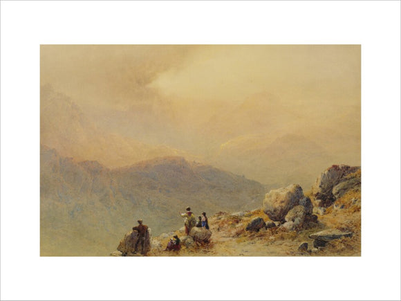 SNOWDON BY SUNSET by Aaron Edwin Penley (1807-1870)