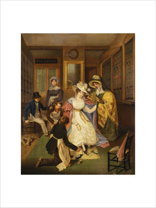 AT THE SHOEMAKERS, English c.1825 (anon) Pattison's Shoe Shop, 129 Oxford Street