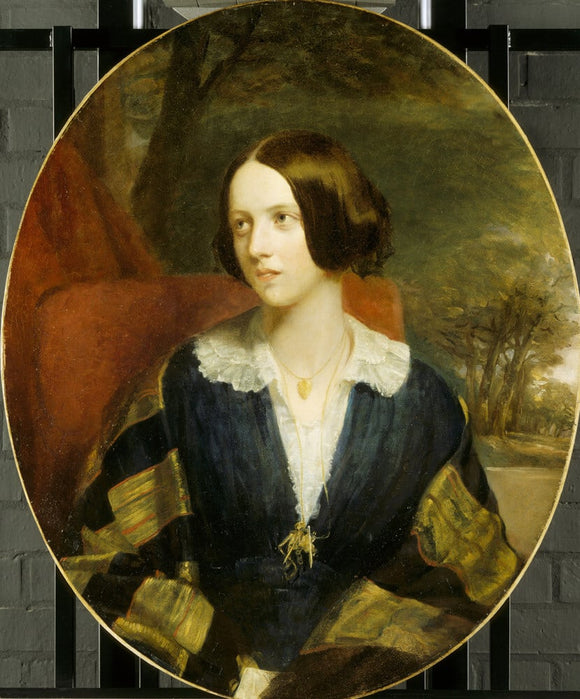 MARIA LOUISA, LADY PENRHYN, (1818-1912), an oval portrait at Penrhyn Castle by Eden Eddis, post-conservation