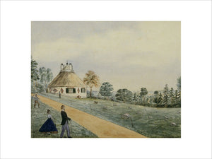 Mid-19th-century child's painting of A la Ronde
