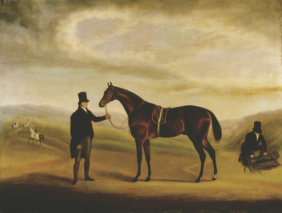 A BAY HORSE, a painting at Florence Court by Sam Spode, post-conservation