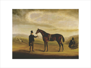A BAY HORSE, a painting at Florence Court by Sam Spode, post-conservation