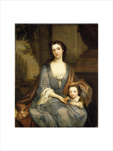 HON CATHERINE CREWE, WIFE OF SIR JOHN HARPUR, 4th BT, WITH ONE OF HER CHILDREN, by Charles Jervas (c.1675-1739)