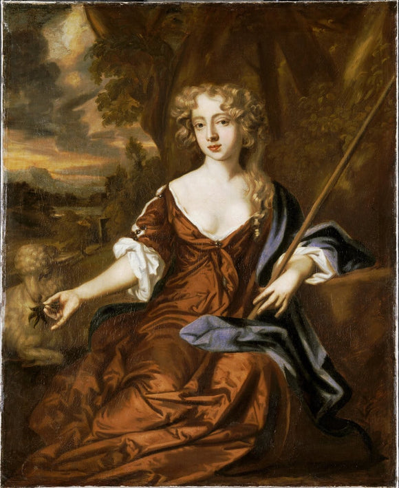 A COURTESAN, a portrait at Chirk Castle, attributed to Sir Peter Lely,(1618-1680), post-conservation