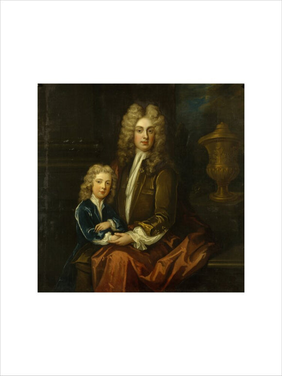 EDWARD, 2ND VISCOUNT PRESTON (C.1679/81-1723) AND HIS SON CHARLES (1706-39) attributed to Charles D'Agar (1669-1723)