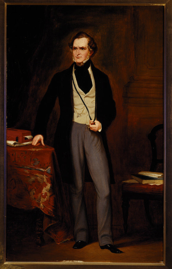 EDWARD STANLEY, 14th Earl of Derby (1799-1869) by Jane Hawkins, after Sir Francis Grant, P.R.A. (1803-78)