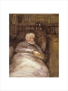 PORTRAIT OF CARLYLE IN HIS OLD AGE by Helen Allingham, watercolour at Carlyle's House, London