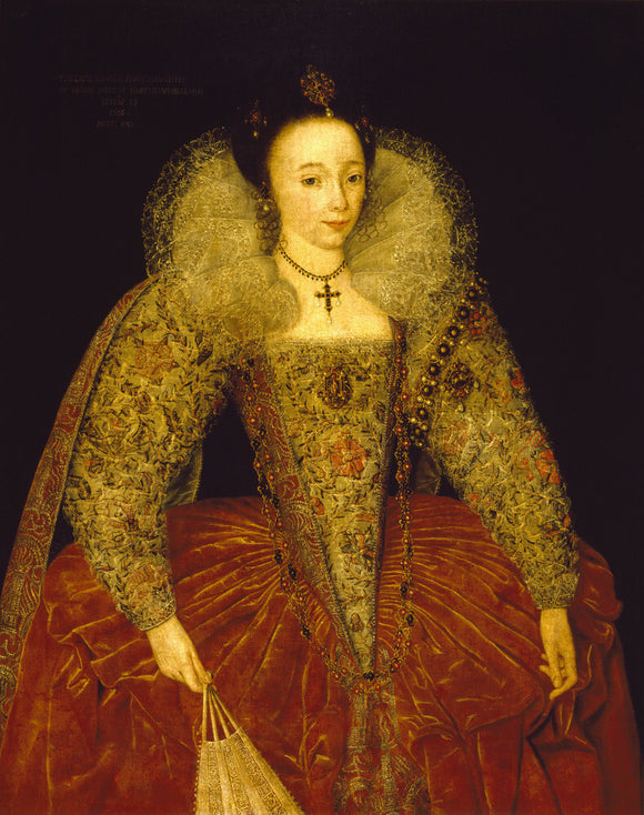 LADY POWIS, Anglo-Flemish (English) 1595 Oil on canvas