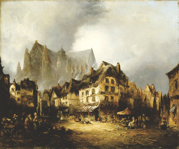 'BEAUVAIS CATHEDRAL AND MARKET' by ALFRED MONTAGUE