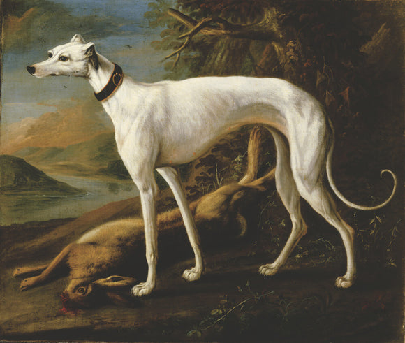 GREYHOUND AND DEAD HARE, 1731 painted by William Sartorius