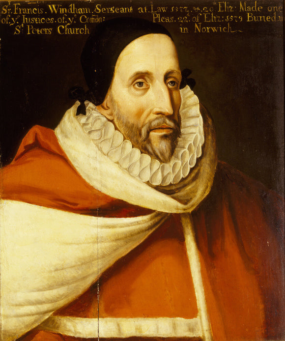 JUDGE FRANCIS WINDHAM by an unknown artist, dated 1592