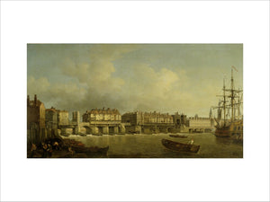 OLD LONDON BRIDGE by Samuel Scott (18th-century) from the Drawing Room at Felbrigg Hall