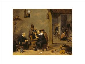 THE CARD PLAYERS by David Teniers the Younger (1610-1690) from Polesden Lacey