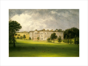 SOUTH EAST VIEW OF CALKE ABBEY, late C19th painting, English School