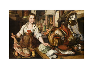 KITCHEN SCENE by Joachim Beuckelaer (or Bueckelaer), c.1530/35-1573/4